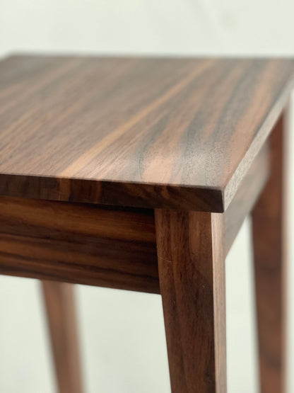 Solid wood table made from real black walnut hardwood