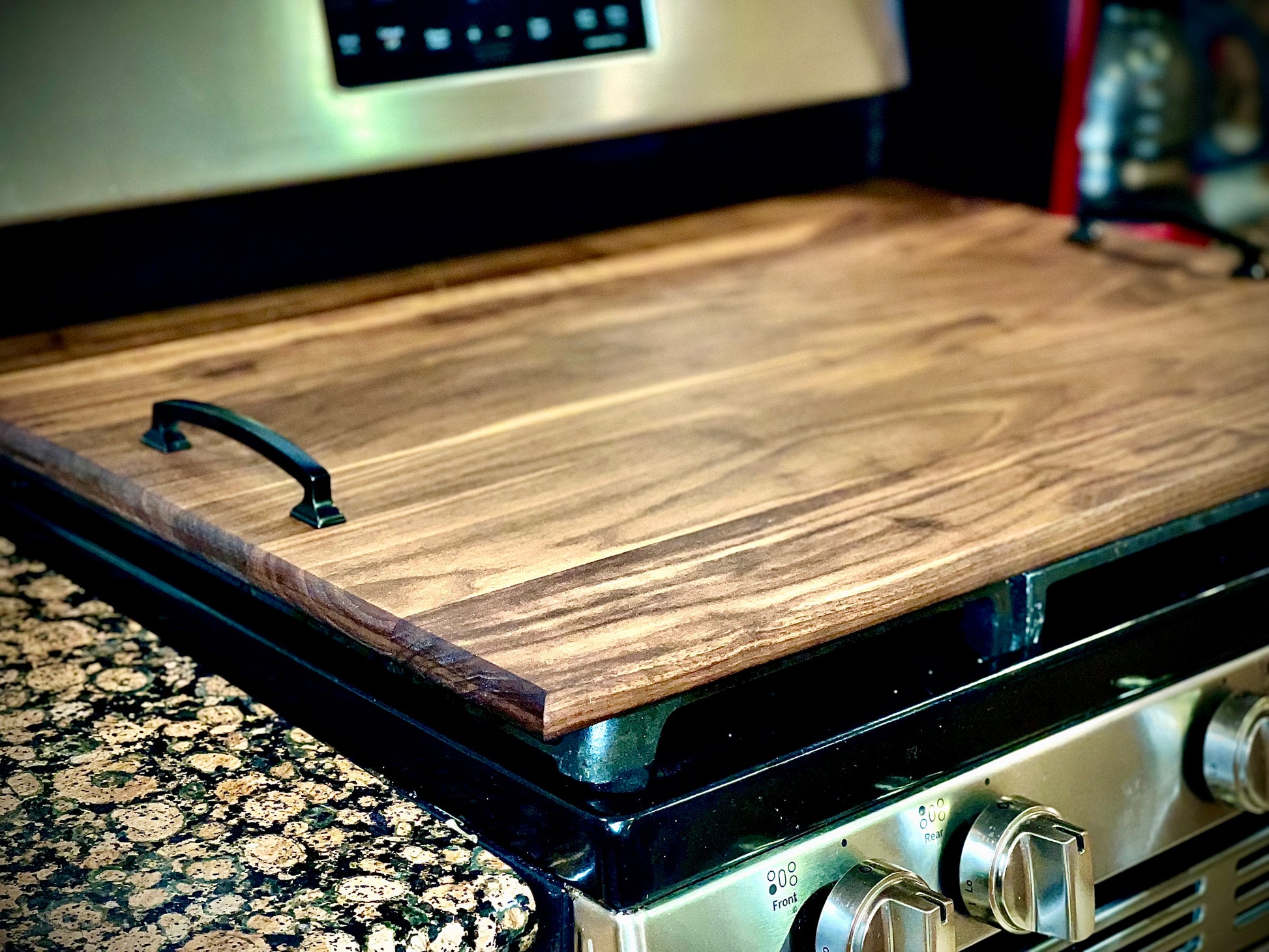 Walnut Stain Stovetop cover